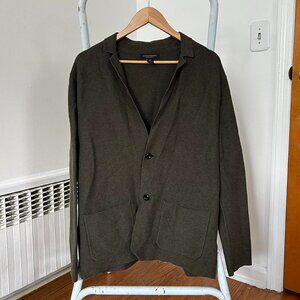 Banana Republic olive cotton blazer cardigan